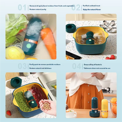 Portable Fruit & Vegetable Cleaning Machine – 3000mAh Rechargeable